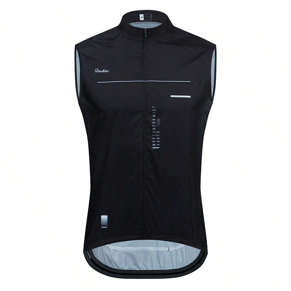 Mountain Biking Vest - Schwarzes ärmelloses Mesh-Radtrikot, winddicht, atmungsaktiv, Unterhemd,
