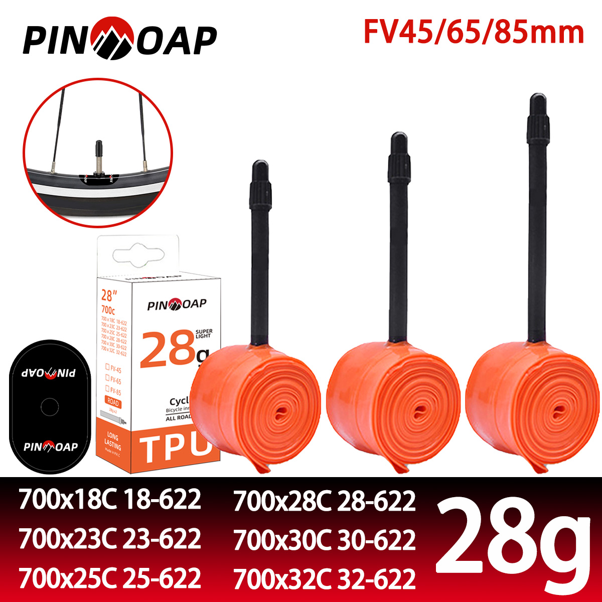 Mountain Biking Gear - PINMOAP 1/2PCS Fahrrad Tpu Innenrohr 28g